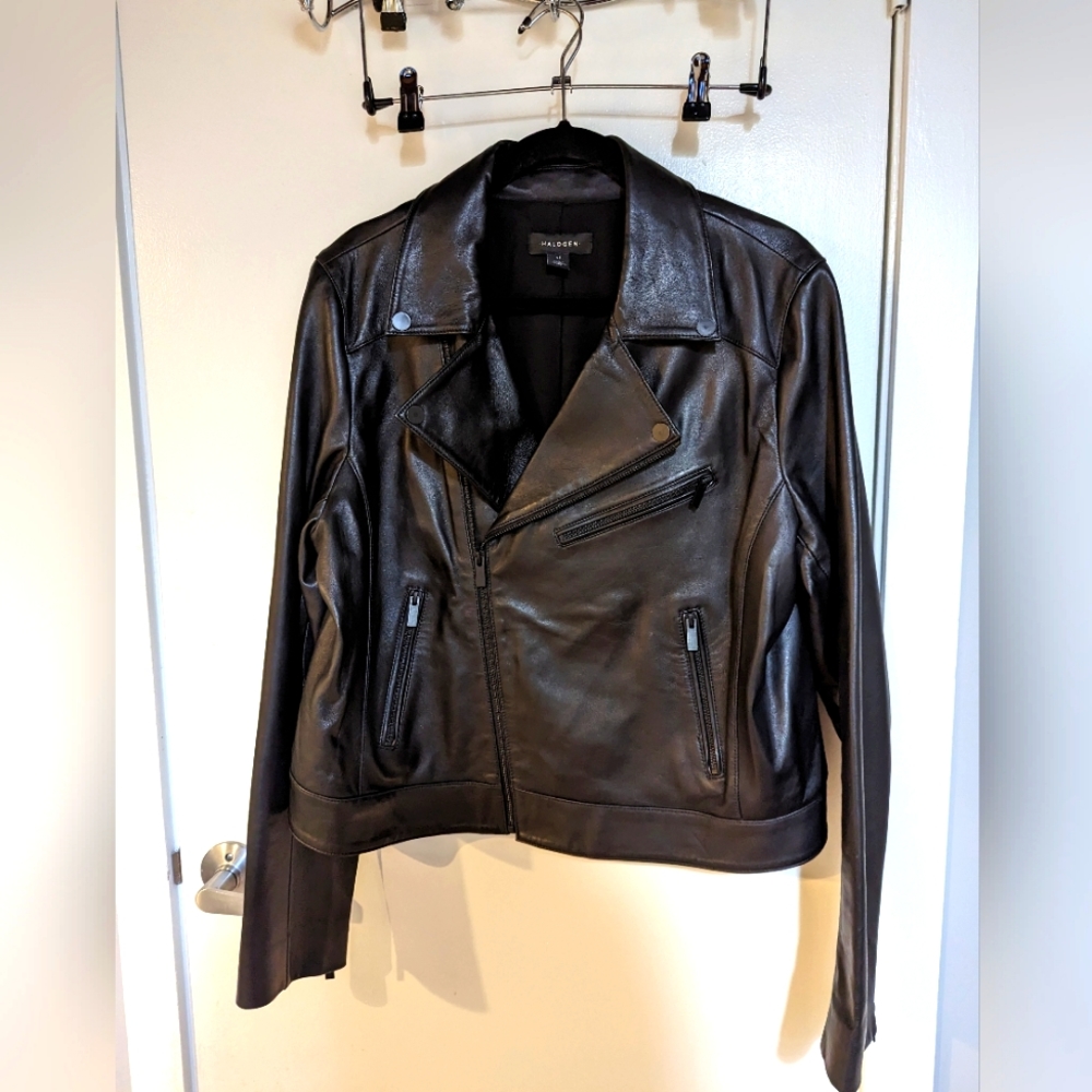 100% Leather Halogen Moto Jacket like brand new